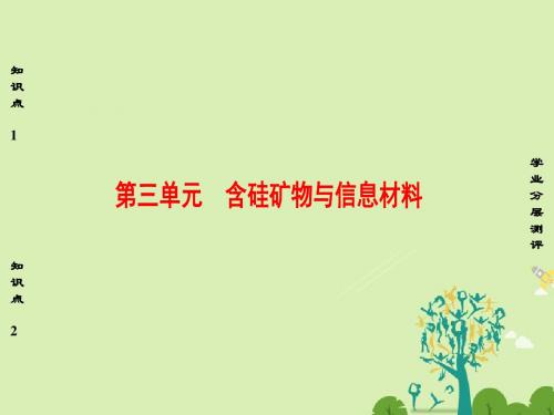 高中化学 专题3 从矿物质到基础材料 第3单元含硅矿物与信息材料课件 苏教版