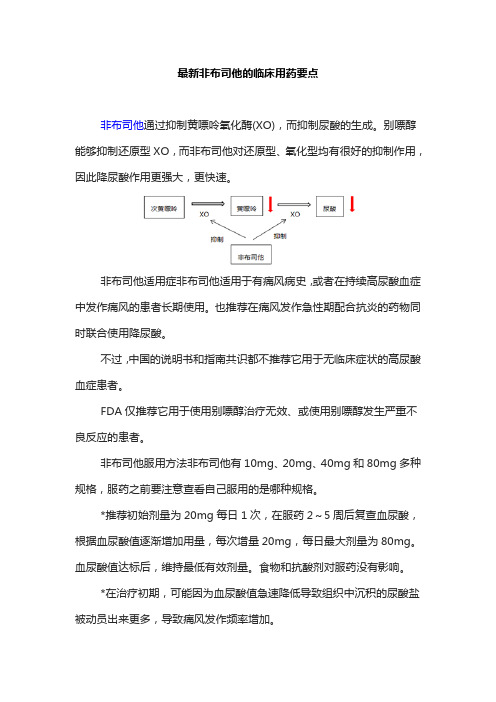 最新非布司他的临床用药要点