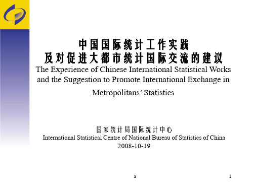 中国国际统计工作实践及对促进大都市统计国际交流的建议