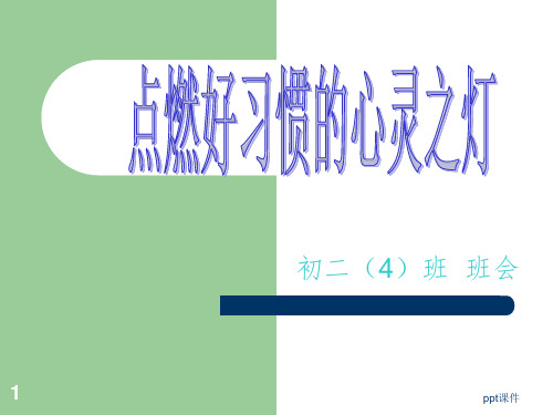 初二(4)班主题班会《点燃好习惯的心灵之灯》精品