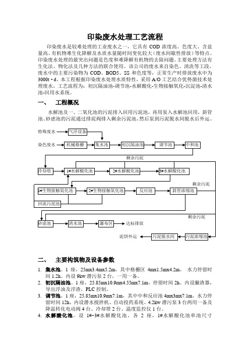 印染废水处理工艺流程