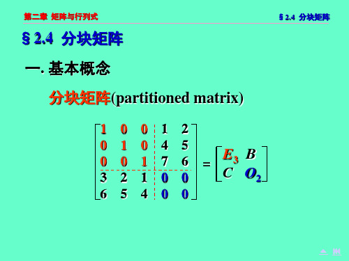 线性代数 矩阵 第4节 分块矩阵