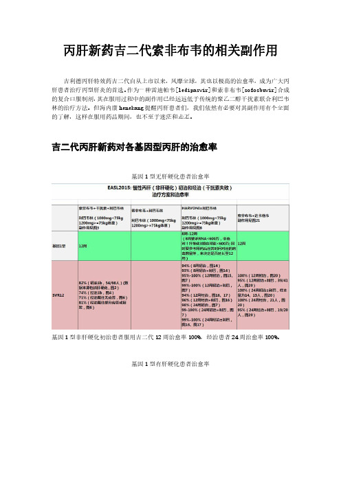 丙肝新药吉二代索非布韦的相关副作用