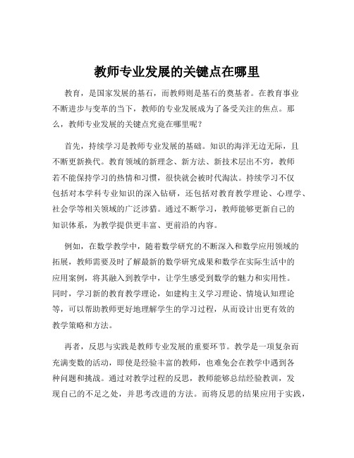 教师专业发展的关键点在哪里