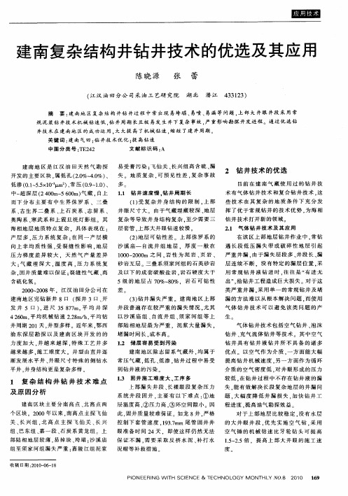 建南复杂结构井钻井技术的优选及其应用