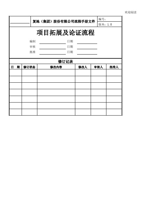 FT-TZ-LC001项目办法拓展及论证流程