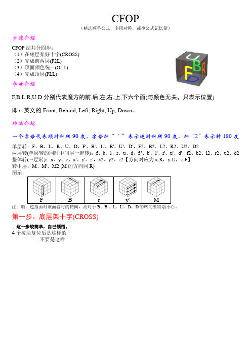 三阶魔方CFOP公式