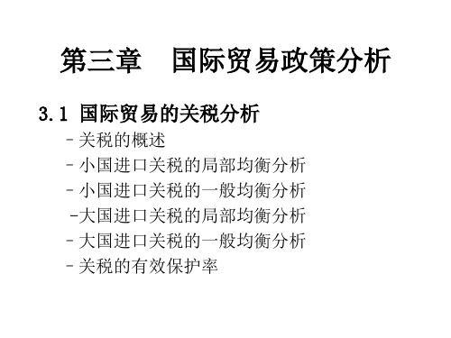 国际贸易政策分析