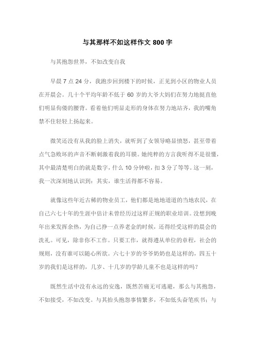 与其那样不如这样作文800字