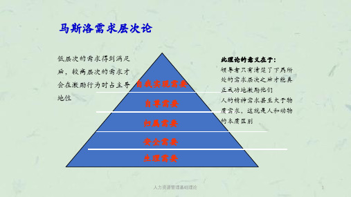 人力资源管理基础理论课件