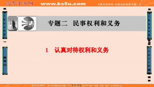 课堂新坐标高中政治选修五课件专题二民事权利和义务1