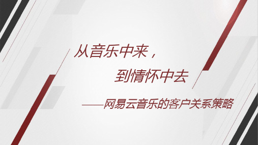 网易云音乐的用户关怀策略