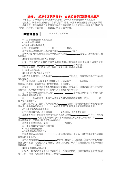 浙江省东阳市高中政治 经济学常识检测 新人教版选修2