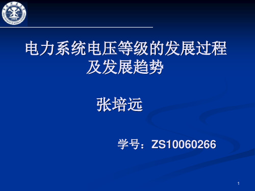 电力系统电压等级汇总