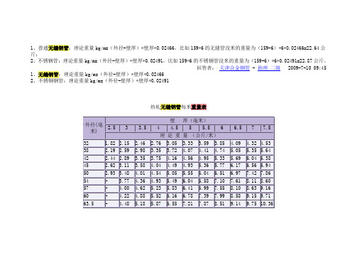 无缝管计算方法