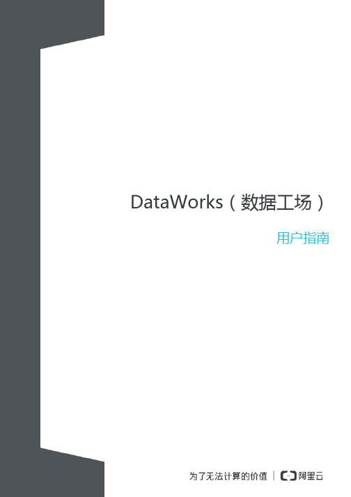 DataWorks（数据工场） 用户指南说明书