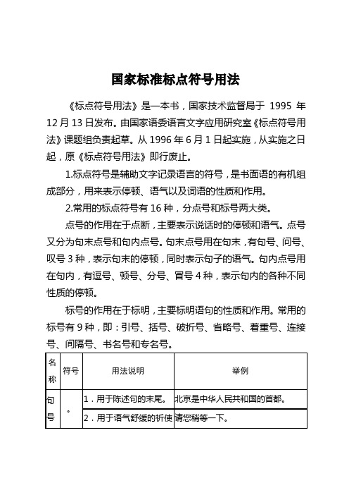 国家标准标点符号用法