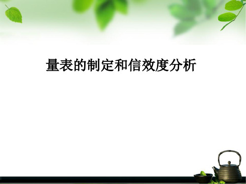 量表的制定和信效度分析