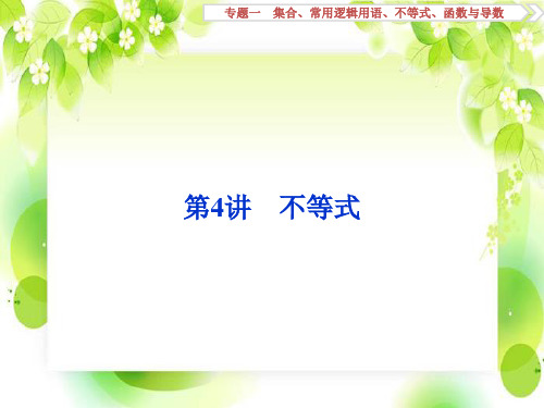 高考数学二轮总复习讲义课件专题一  集合、常用逻辑用语、不等式、函数与导数  第4讲