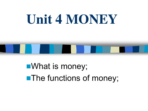 商务英语unit4 MONEY