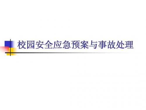 校园安全应急预案与事故处理