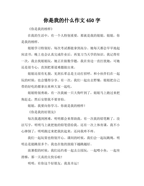 你是我的什么作文450字