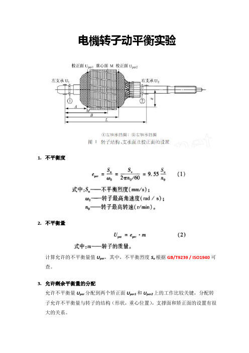 电机转子动平衡实验