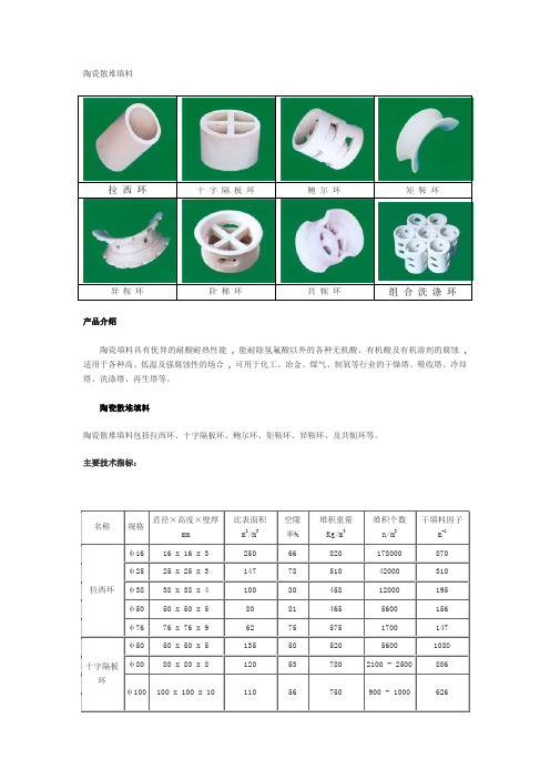 陶瓷散堆填料