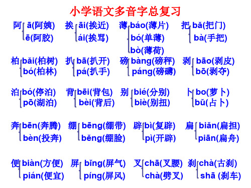 小学语文多音字总复习(括号版,新整理)