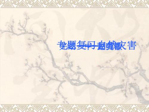 自然灾害专题复习 PPT课件 人教课标版