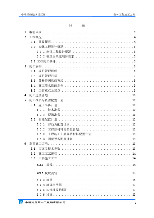 某房地产项目管理文件之施工工艺样板点评-砌体工程施工方案