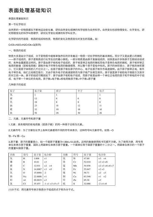 表面处理基础知识