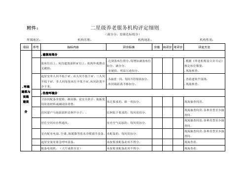 1二星级养老服务机构评定细则