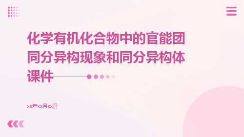 化学有机化合物中的官能团同分异构现象和同分异构体课件