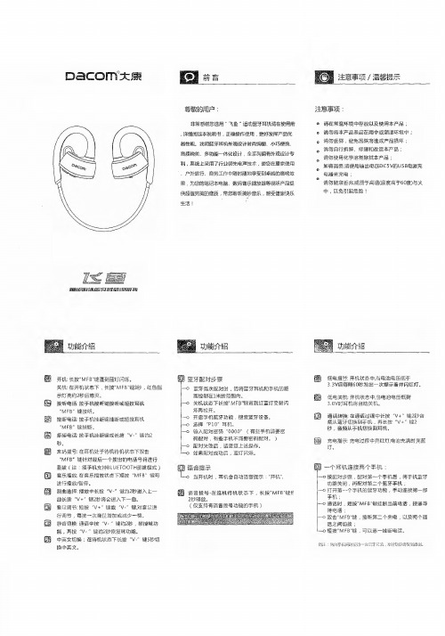 Dacom大康飞鱼P10蓝牙耳机说明书