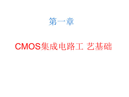 CMOS集成电路工艺基础