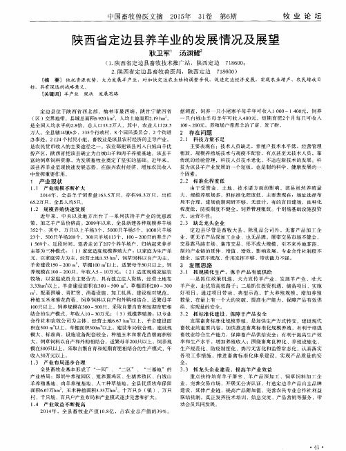 陕西省定边县养羊业的发展情况及展望