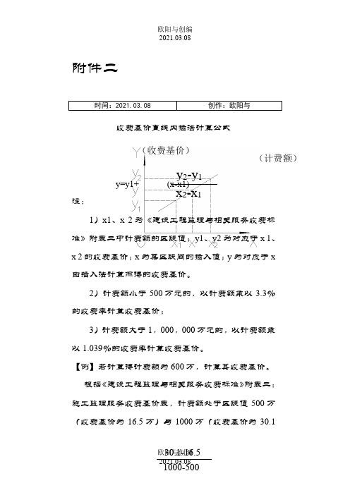 直线内插法计算公式-直线内差法计算之欧阳与创编