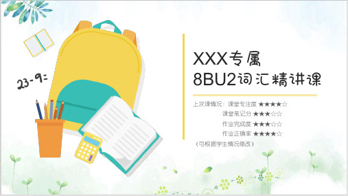 牛津译林版BUnit词汇精讲优品PPT