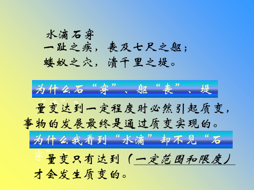 用量变引起质变的道理看问题哲学常识