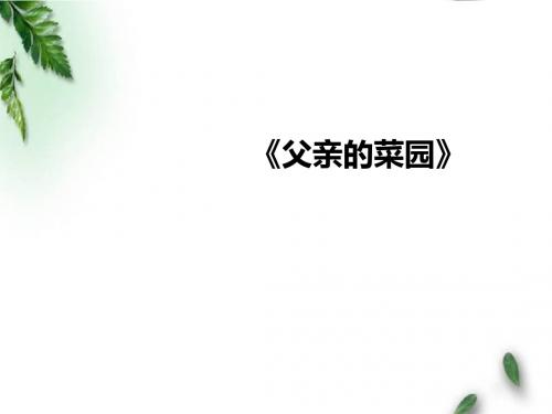 最新长春版小学语文三年级下册《父亲的菜园》第一课时公开课课件