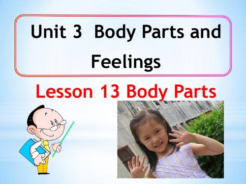 冀教版七年级英语上册  Unit 3 Lesson 13 Body Parts(共18张PPT)