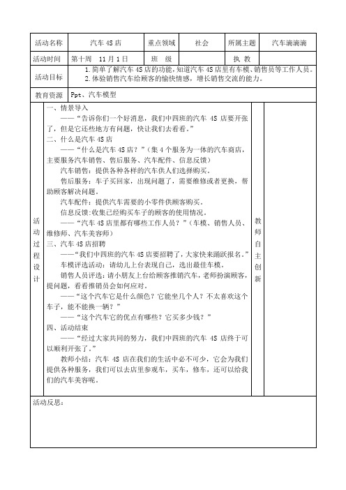 社会：汽车4S店