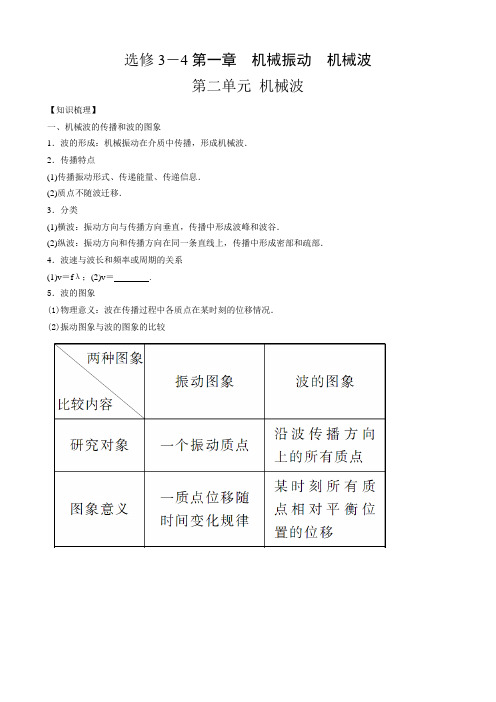 高三一轮选修3-4---第1章  第2单元机械波复习学案