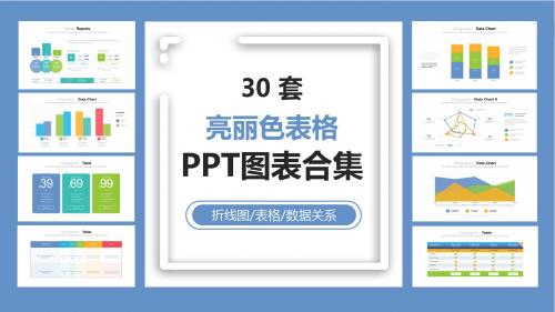 30套亮丽色表格PPT图表合集精选汇编