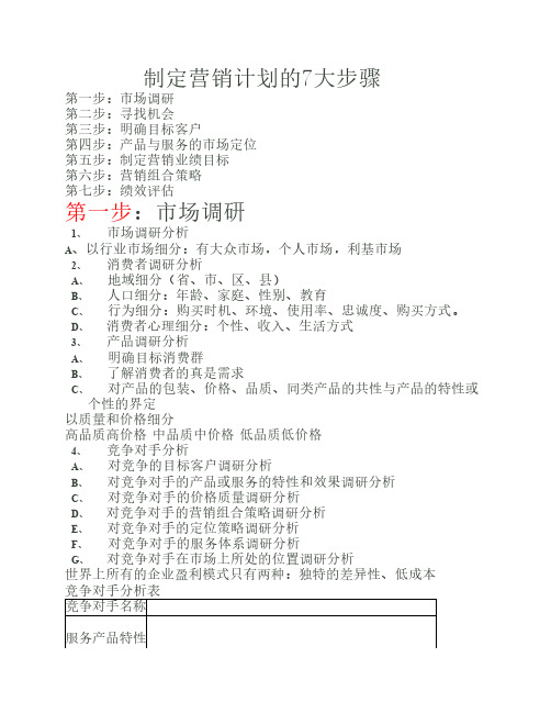 李践：制定营销计划的7大步骤