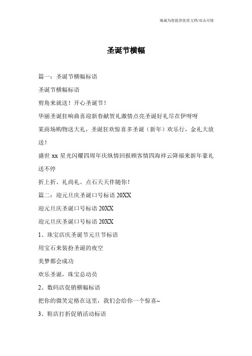 圣诞节横幅