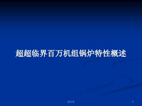 超超临界百万机组锅炉特性概述PPT教案