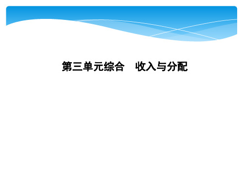 人教版高中政治必修一第三单元 收入与分配PPT (共5份打包)4