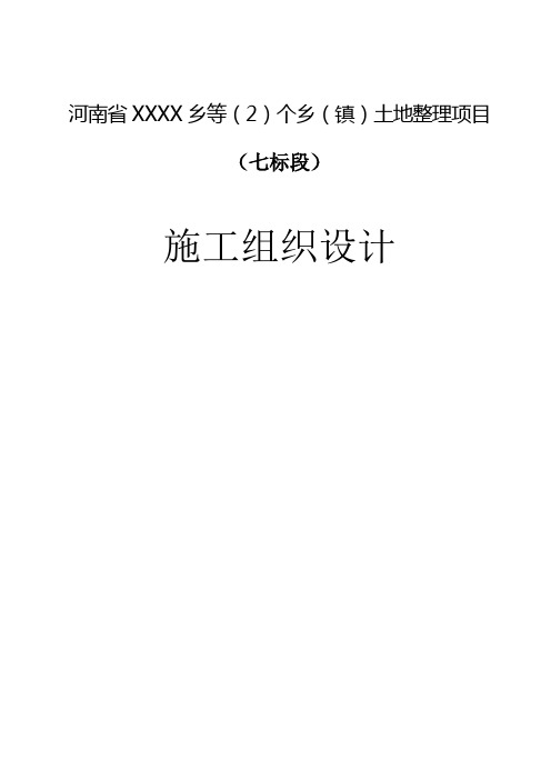 土地整理项目施工组织设计(DOCX 39页)